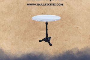 Mermer Cafe Masaları - Doğal mermer tabla, düz veya cilalı yüzey, masif veya metal ayaklı, modern cafe ve restoran mekanlarına uygun.