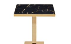 Gold Cafe Masaları - Altın renk detaylara sahip cafe masaları ile mekanlarınıza lüks ve şık bir atmosfer kazandırın. Zarif tasarımıyla her dekorasyon stiline uyum sağlar.