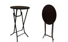 Katlanır Metal-Ahşap Bistro Masa - Ahşap üst yüzey ve metal ayaklı katlanabilir tasarımıyla mekanlarda pratik kullanım sunar.