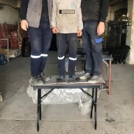 Katlanır Masa Ayak İmalatımız - Banket katlanır 1.2 mm profilden ürettiğimiz mekanizmalı banket katlanır masa ayak modelimiz.