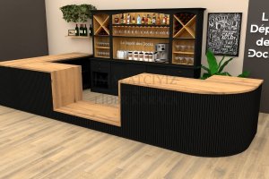 Özel Tasarım Bar Bankosu - Özel tasarım bar bankosu, modern mobilya cila ve profesyonel imalat detaylarıyla hayata geçirildi.