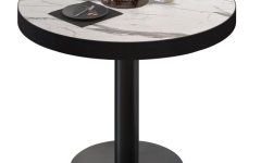 Çerçeveli Compact Laminat Yuvarlak Masa - Yuvarlak çerçeveli masa, kafe ve restoranlarda estetik ve uzun ömürlü kullanım sağlar.