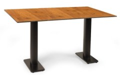 İkili Novecento Compact Masa - İkili Novecento masa, paslanmaz ayak ve laminat üst yüzeyiyle kafelerde modern kullanım sunar.