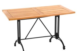 Cafe 140x80 &amp; 120x70 İroko Masa - Geniş dikdörtgen tasarımı, grup yemekleri ve toplantılar için uygun İroko masa.