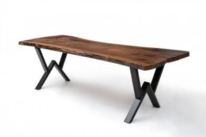 Rustik Meşe Kütük Masa - Doğal meşe ağacından tek parça olarak imal edilen rustik kütük masa, sıcak ve samimi bir atmosfer yaratır.