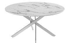 Yuvarlak Mermer Masa - Yuvarlak mermer masa, kompakt alanlar için estetik ve pratik kullanım sağlar; temizliği kolaydır.