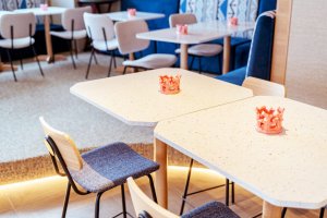 Nişantaşı Marble Cafe - Nişantaşı’nda modern ve lüks mermer detaylı cafe tasarımı, tercih edilen proje.