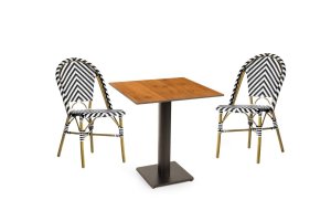 Compact Laminat Cafe Masa &amp; Sandalye Takımı - Compact laminat masa ve sandalyeler, modern tasarım ve uzun ömürlü kullanım sağlar.