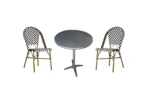 Dış Mekan Paslanmaz Cafe Takımı - Paslanmaz cafe masası, dış mekanlarda dayanıklı ve modern tasarımıyla kafe ve restoranlarda şık kullanım sağlar.