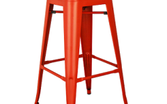 Kırmızı Sırtlı Tolix Tabure - Kırmızı Tolix tabure, 75 cm yüksekliğinde, metal gövde, dayanıklı, endüstriyel şık tasarım.
 