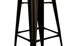 Siyah Metal Tabure - Siyah Sırtlı tolix bar taburesi, 75 cm yüksek, sağlam metal yapı, endüstriyel şık tasarım, renk seçenekli.