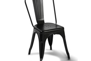 Siyah Tolix Sandalye - Endüstriyel tarzı ile öne çıkan Tolix sandalye, dayanıklılığı ve şık tasarımıyla farklı mekanlarda kullanılan popüler bir oturma çözümüdür.