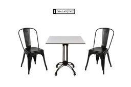 Alüminyum Ayaklı Tolix - Alüminyum ayaklı masa ve Tolix sandalye; hafif, dayanıklı ve modern tasarımıyla kafe, balkon ve ev kullanımına ideal bir kombin.