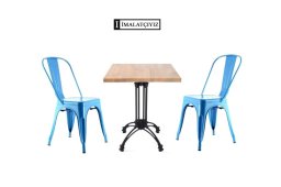 Tolix Sandalyeli Masalar - İstenilen renk Tolix sandalye ve masa; kişiselleştirilebilir tasarımı, dayanıklılığı ve modern şıklığıyla kafe, ev veya ofis kullanımına uygun bir set sunar.